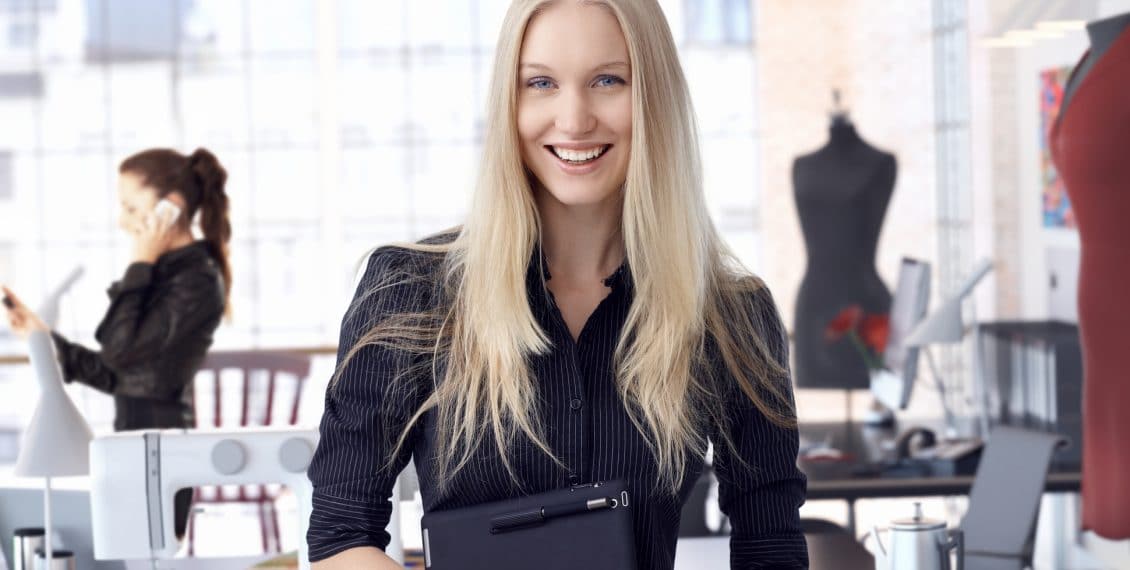 Fashion designer entrepreneur at small business
